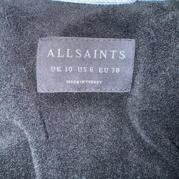 ALLSAINTS DENIM PUFFER JACKET SIZE 6 (Medium) NEVER WORN - Picture 4 of 7